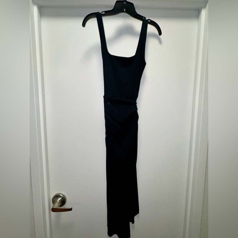 Aritzia Wilfred Saturn Midi Black Wrap Dress Size Small - Picture 6 of 7